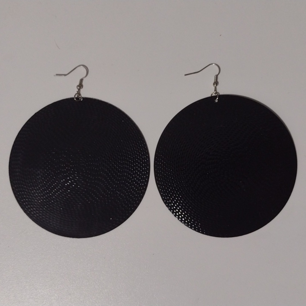 Large metallic earrings